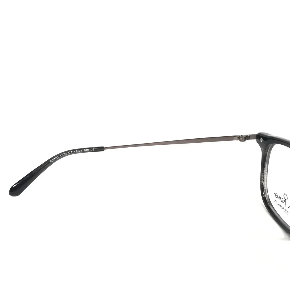 Jean Reno Eyeglasses Frames 1872 C1 Black Grey Horn Square Full Rim 49-21-140